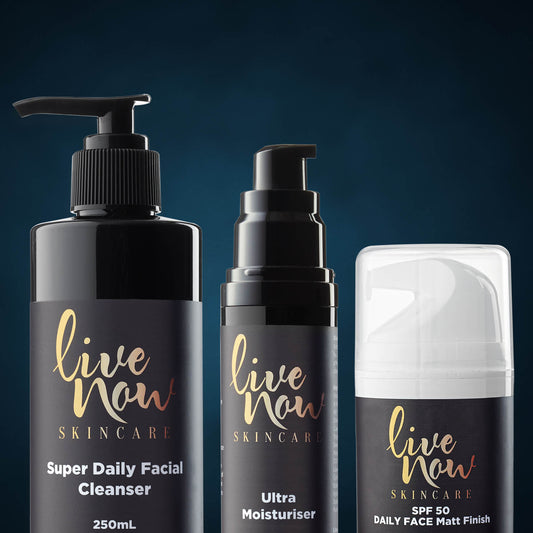 Men's Essential 3-Step Skincare Pack - Cleanse, Moisturise and Protect